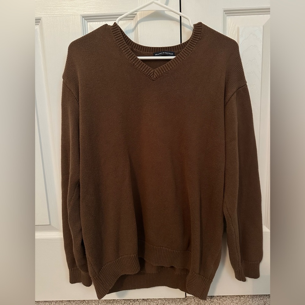 Brown V-Neck Sweater
